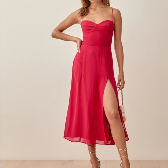 Reformation Dresses & Skirts - Reformation Juliette Dress Rhubarb - Size 0